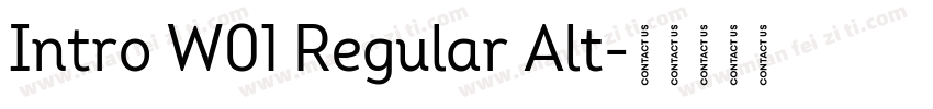 Intro W01 Regular Alt字体转换